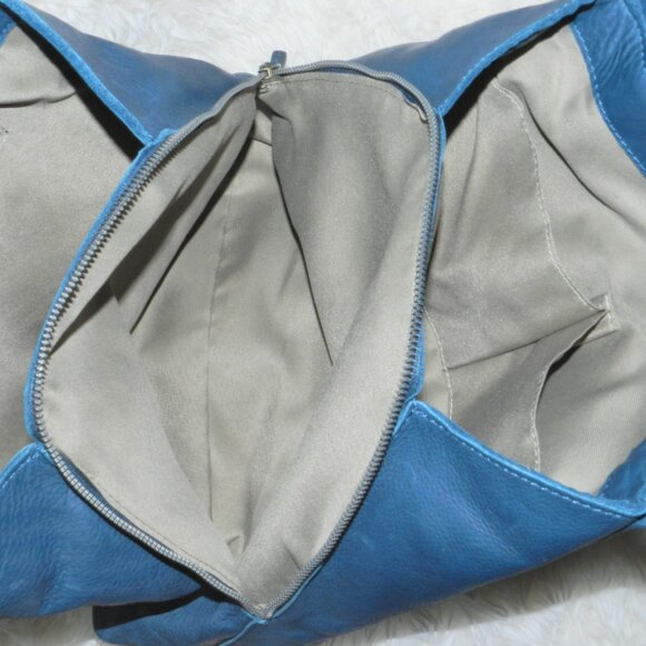 American Leather Liberty Shopper Shoulder Bag HTF Midnight Blue 🆕 FAST😮‍💨⚡🚚 - Picture 8 of 15